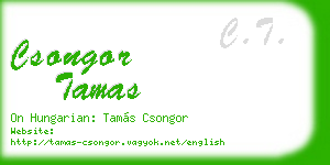 csongor tamas business card