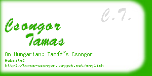 csongor tamas business card